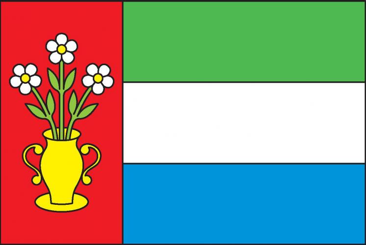 Vlajka obce Doupovské Hradiště