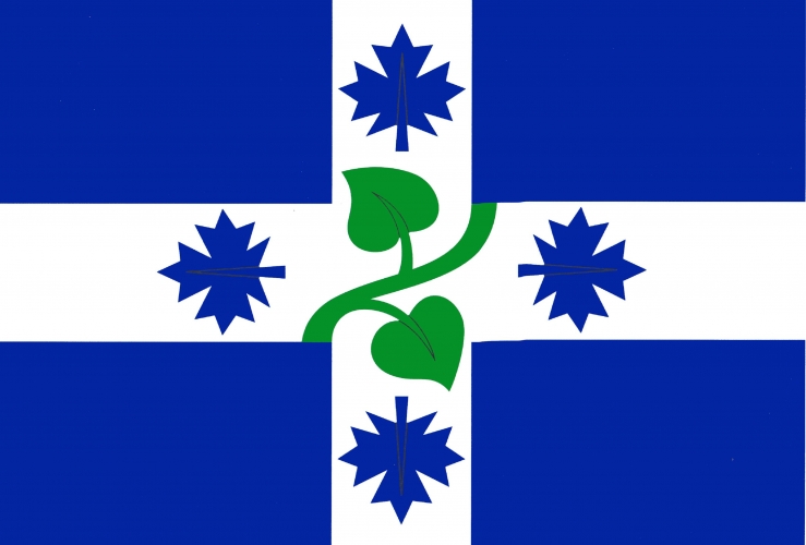 Vlajka obce Dlouhý Most