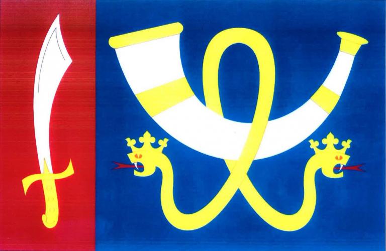 Vlajka obce Hospozín