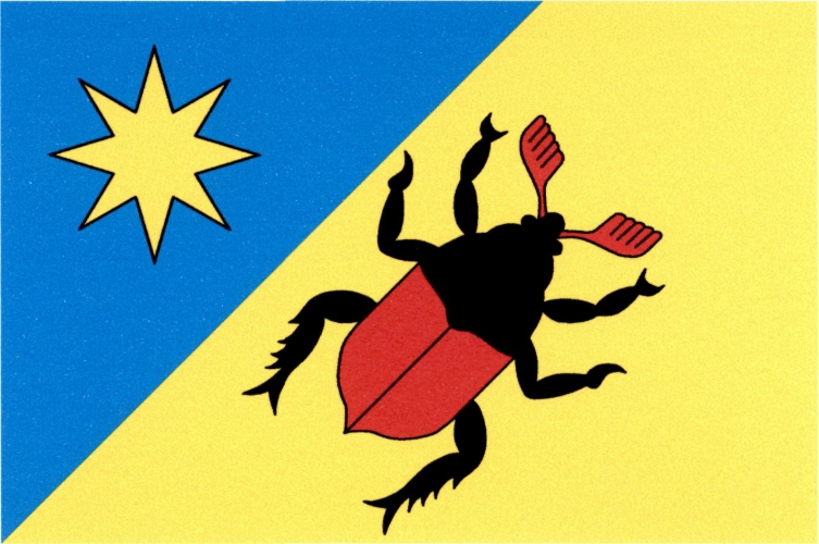 Vlajka obce Rostoklaty