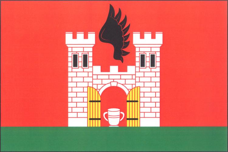 Vlajka obce Malešov