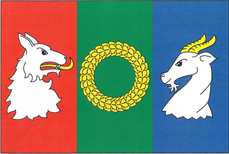 Vlajka obce Vlkaneč