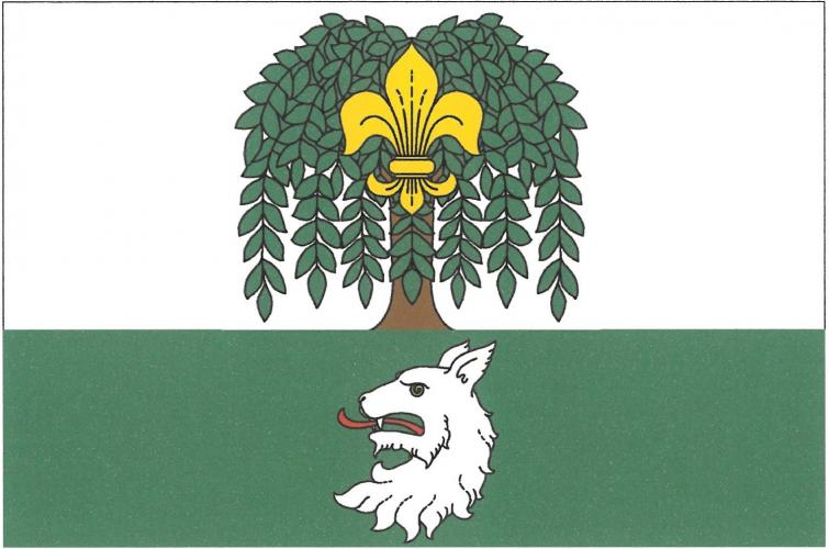 Vlajka obce Milostín