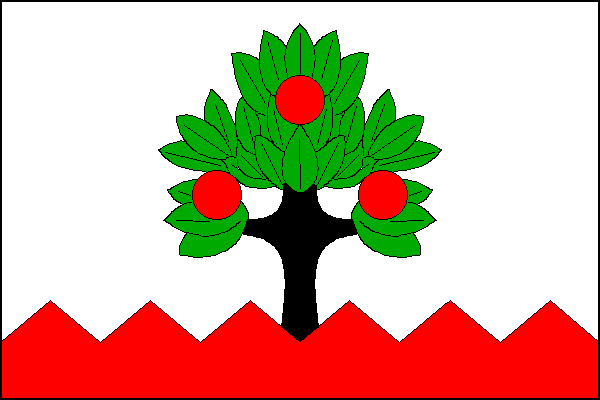 Vlajka obce Jablůnka