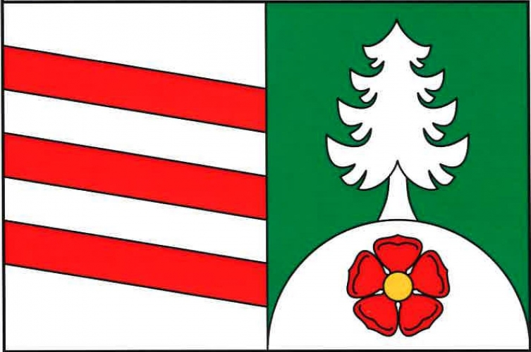 Vlajka obce Těškov