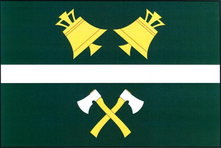 Vlajka obce Ostrovec