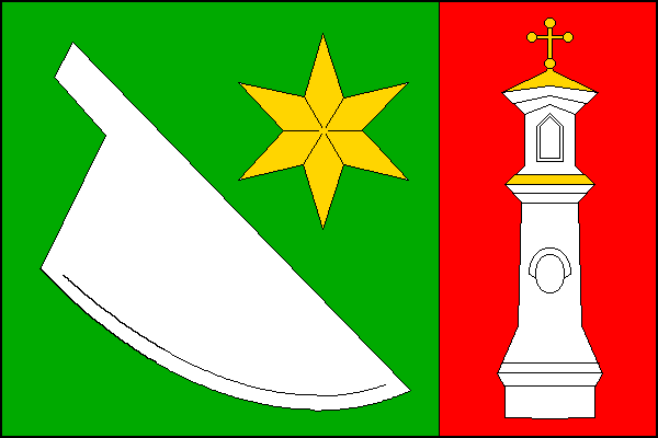 Vlajka obce Hlušovice
