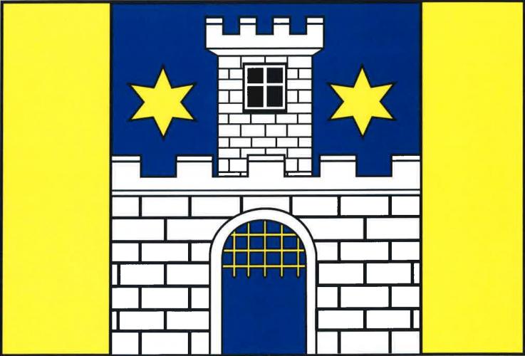 Vlajka obce Blíževedly