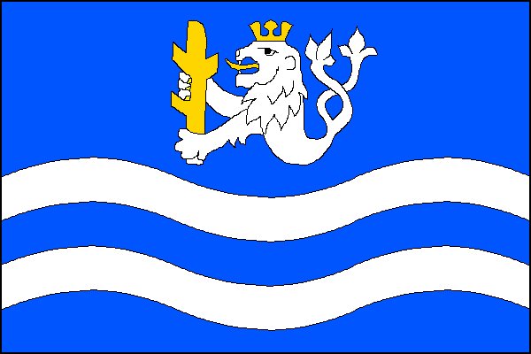 Vlajka obce Bohušovice nad Ohří