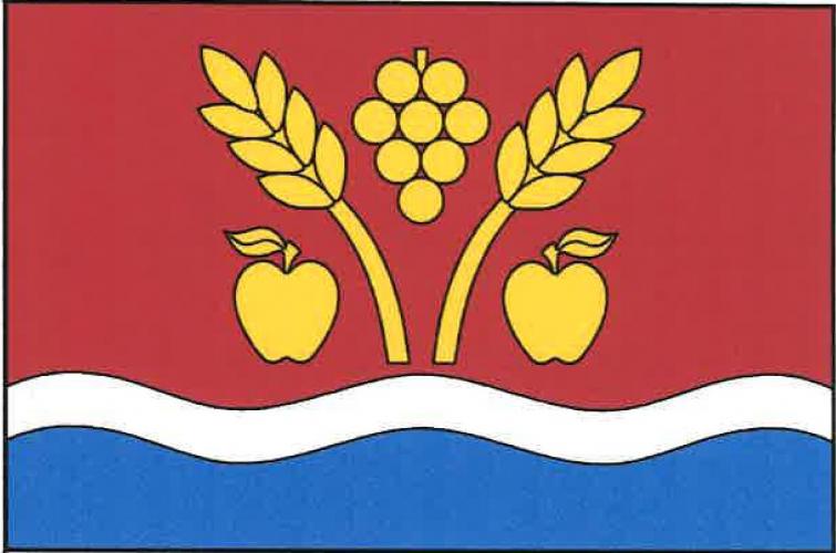 Vlajka obce Lhotka nad Labem