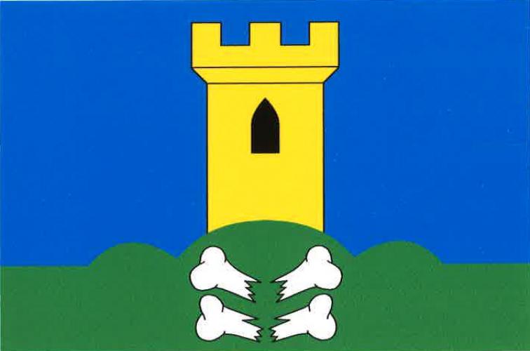 Vlajka obce Kostomlaty pod Milešovkou