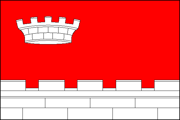 Vlajka obce Železnice