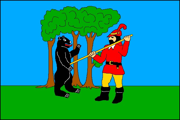 Vlajka obce Vysoké nad Jizerou