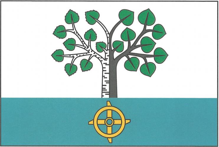 Vlajka obce Březiny