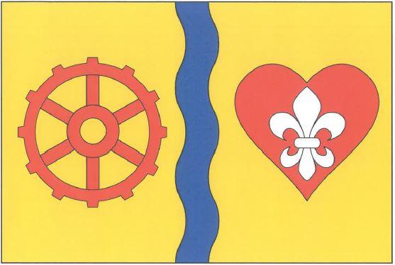 Vlajka obce Prostřední Poříčí