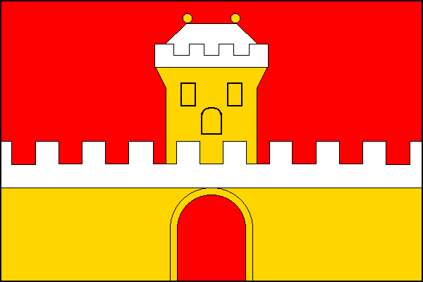 Vlajka obce Uherský Ostroh