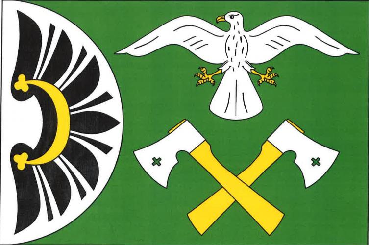 Vlajka obce Kuřimské Jestřabí